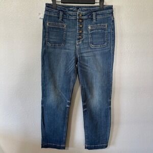 Pilcro Anthropologie High Rise Slim Jeans Button Fly Pockets Womens Size‎ 29